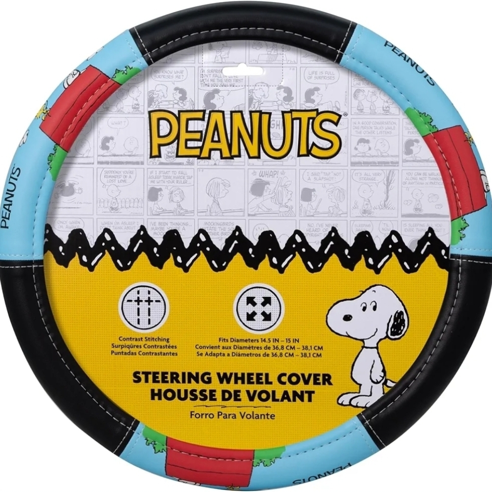 Peanuts Snoopy Holiday Doghouse Steering Wheel Cover